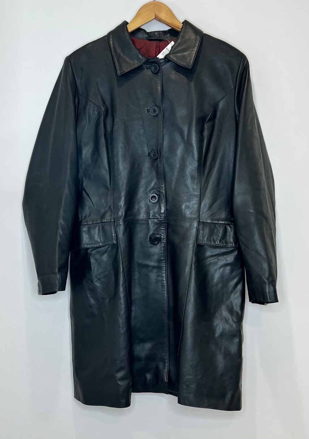 Manteau Marque Inconnue (L) noir (cuir)