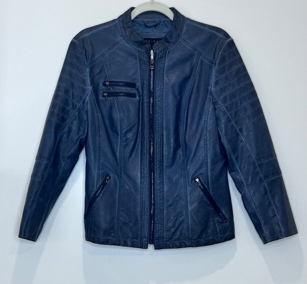 Veston TRIBAL (S) bleu (faux cuir)