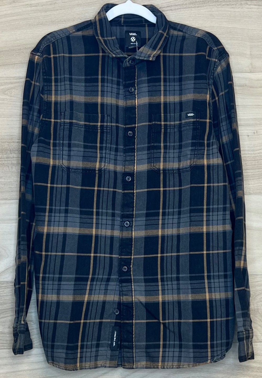 H Chemise Vans (M) Gris Noir Carreau