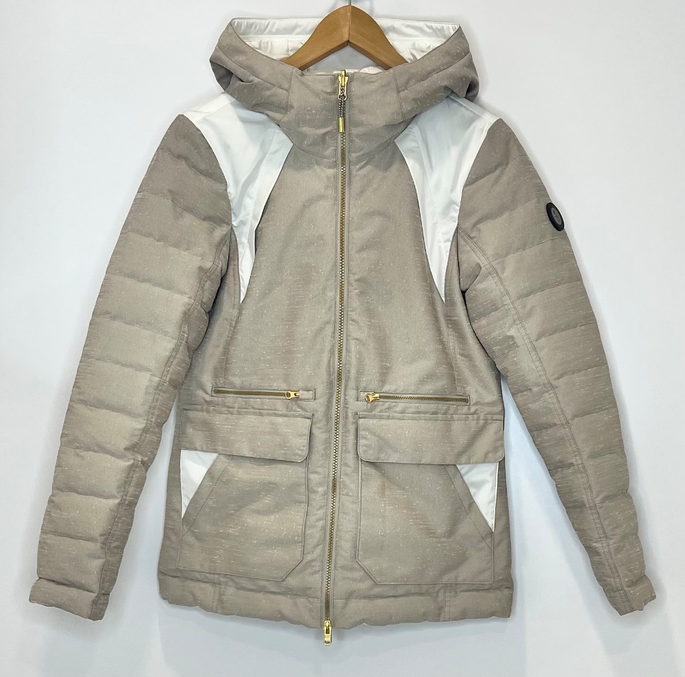 Manteau d'hiver LOLE (M) blanc et beige (réversible)