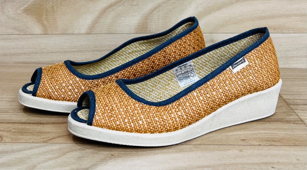 Sandales Maians (6) tissu brun et bleu