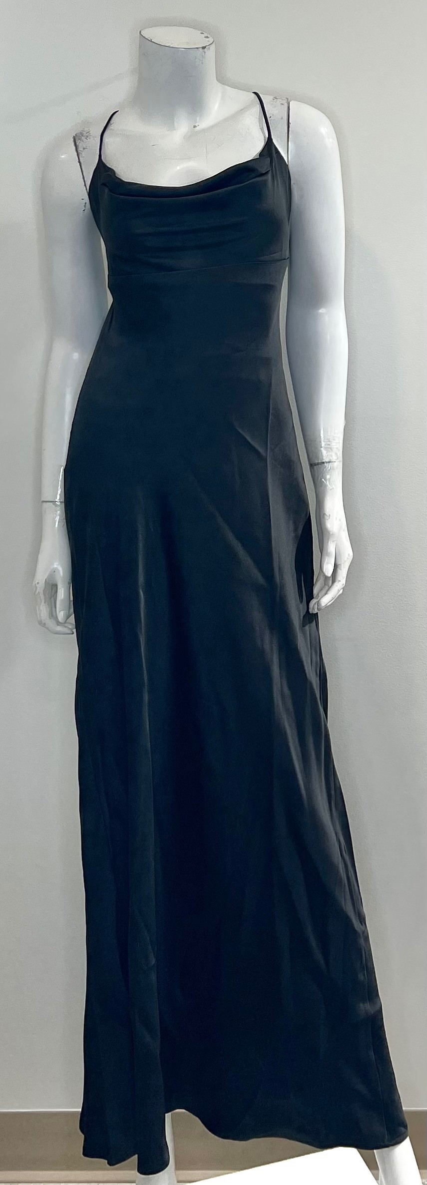 Robe Dynamite (M) noire satinée