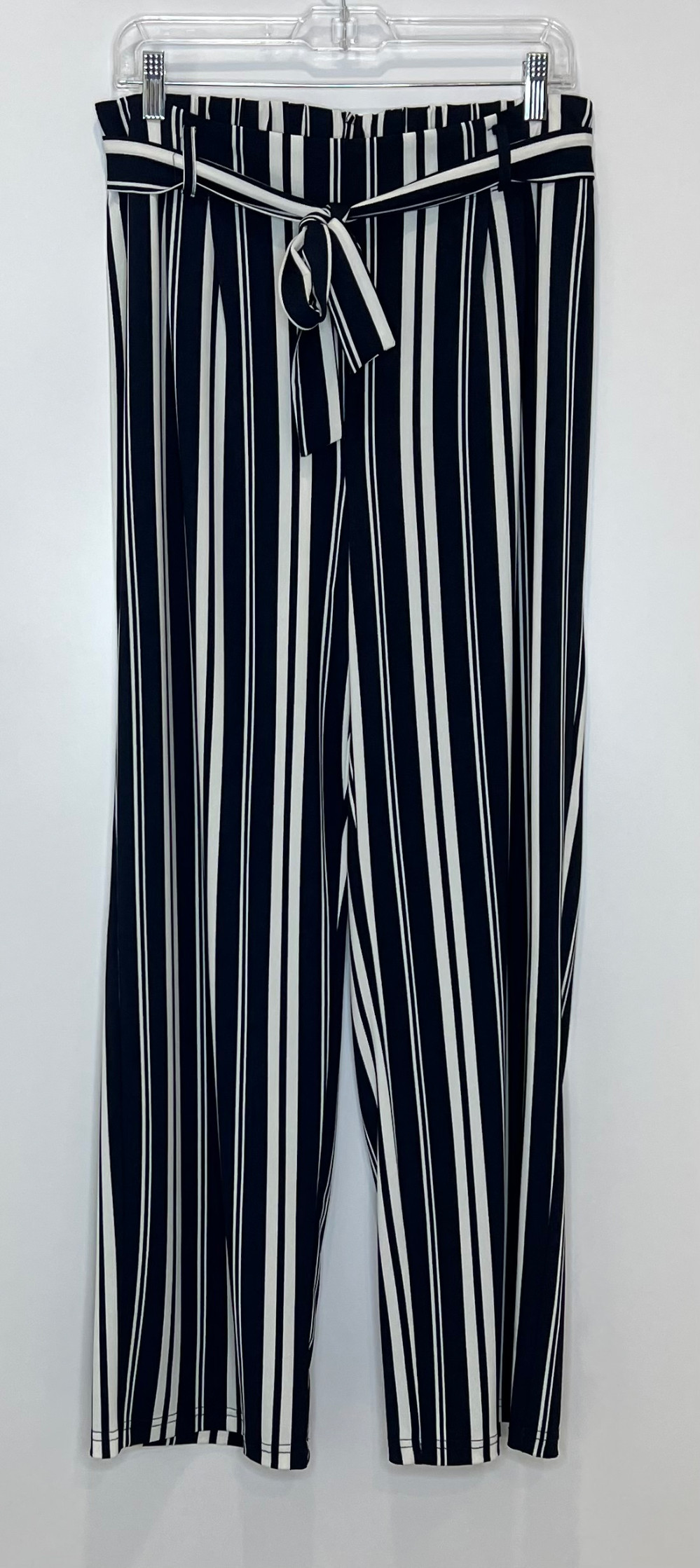 Pantalon San Francisco (M/8/10) rayé blanc et bleu (taille élastique)