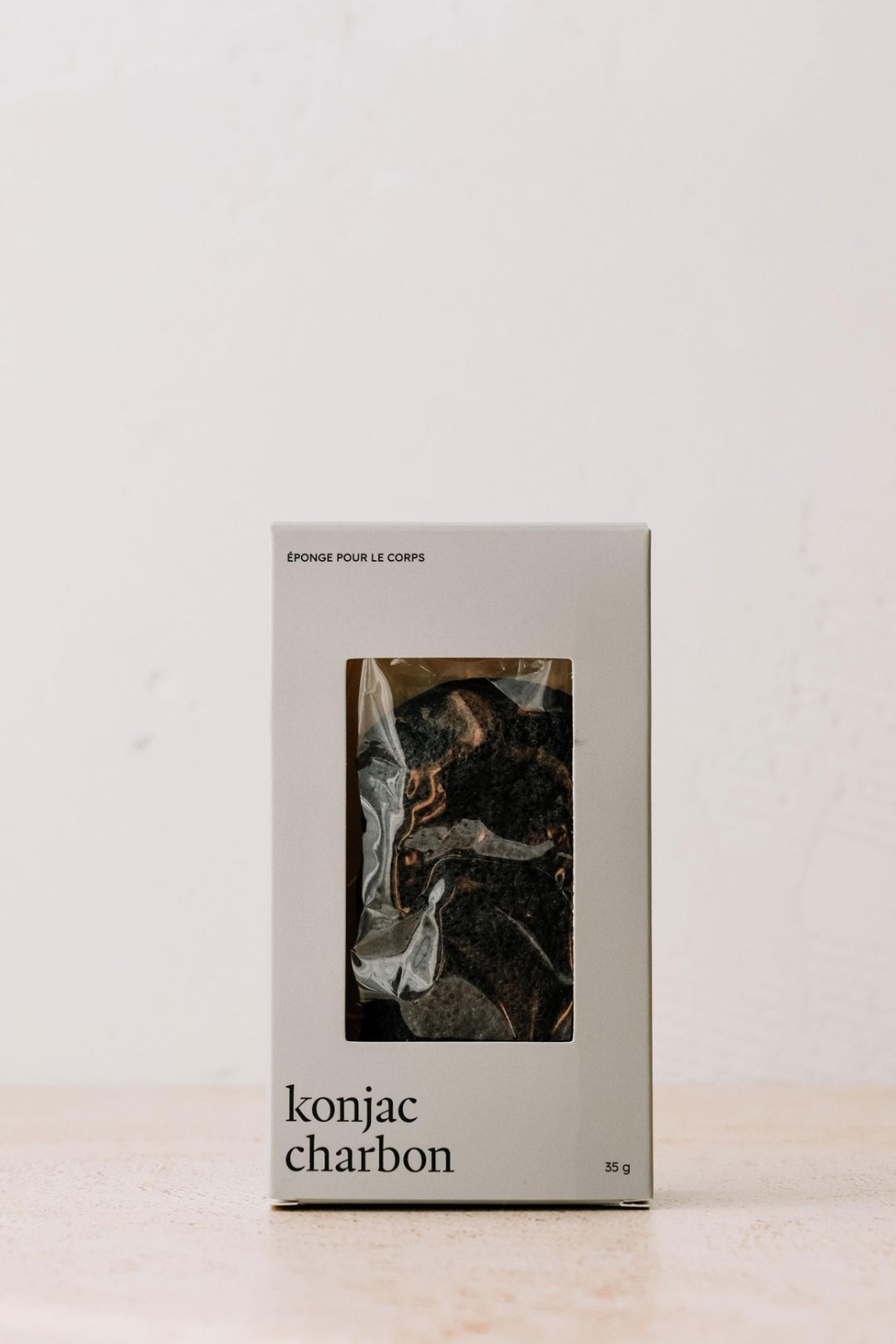 Éponge konjac pour le corps - charbon