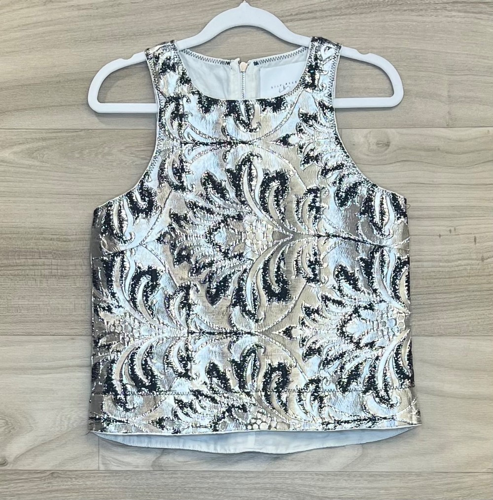 Camisole Lily Allen (XS) noir et gris métallique (Festif)