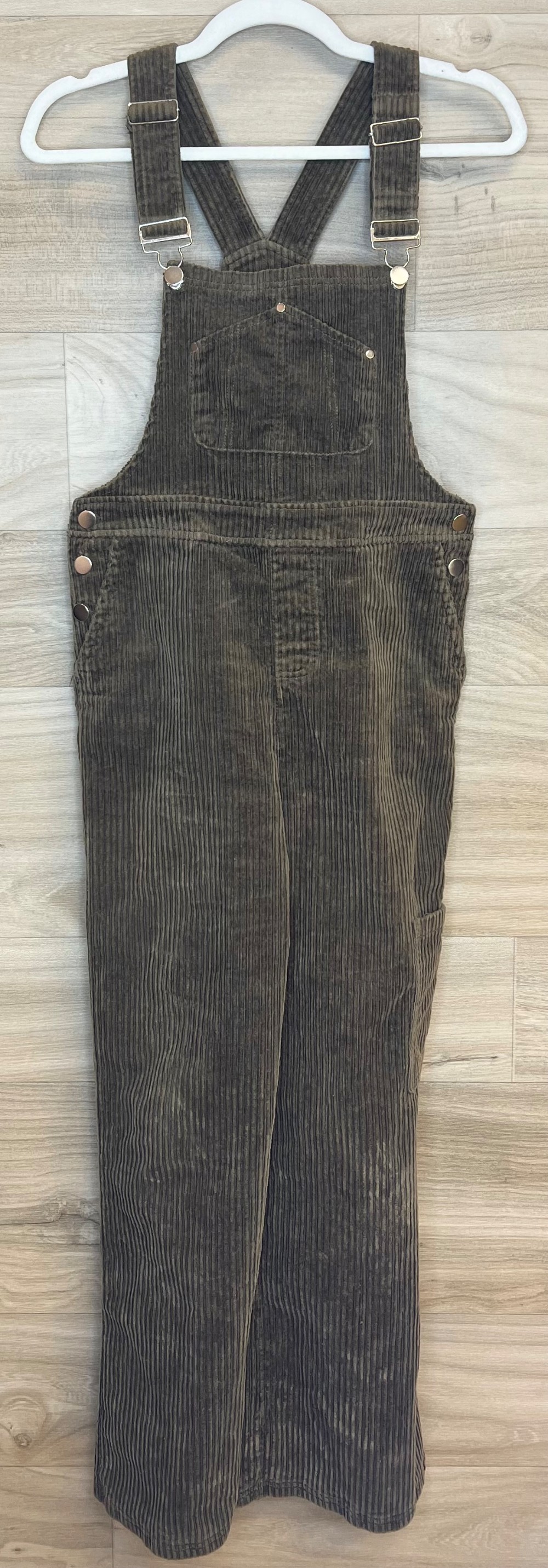 Salopette Livom (XS/4) vert kaki (velours cotelé)