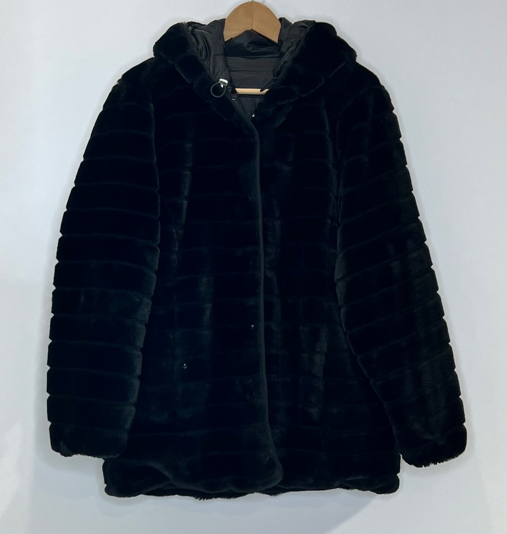 Manteau NORMANN (L) noir RÉVERSIBLE