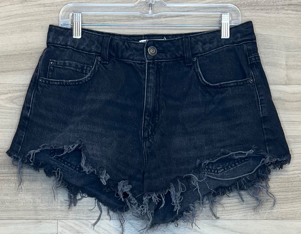 Short Garage (M/9) jeans noir troué