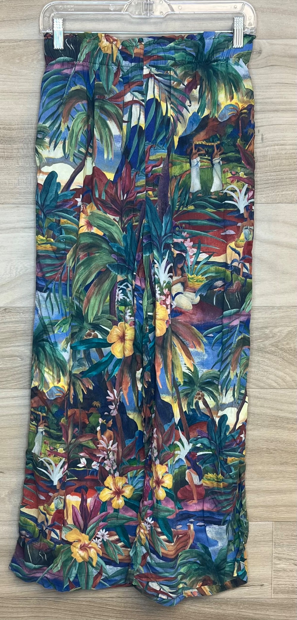 Pantalon Oysho (S/6) Bleu, Vert Motif Hawaï