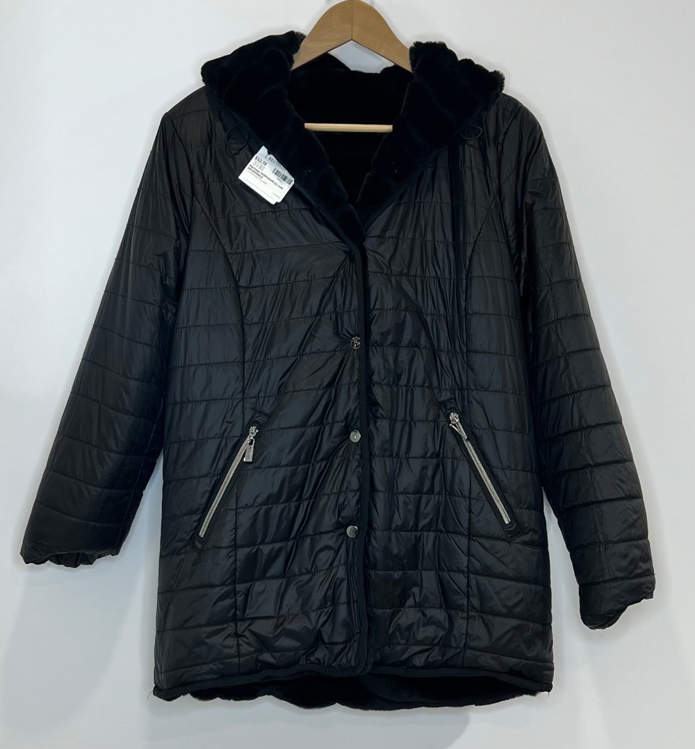 Manteau NORMANN (L) noir RÉVERSIBLE