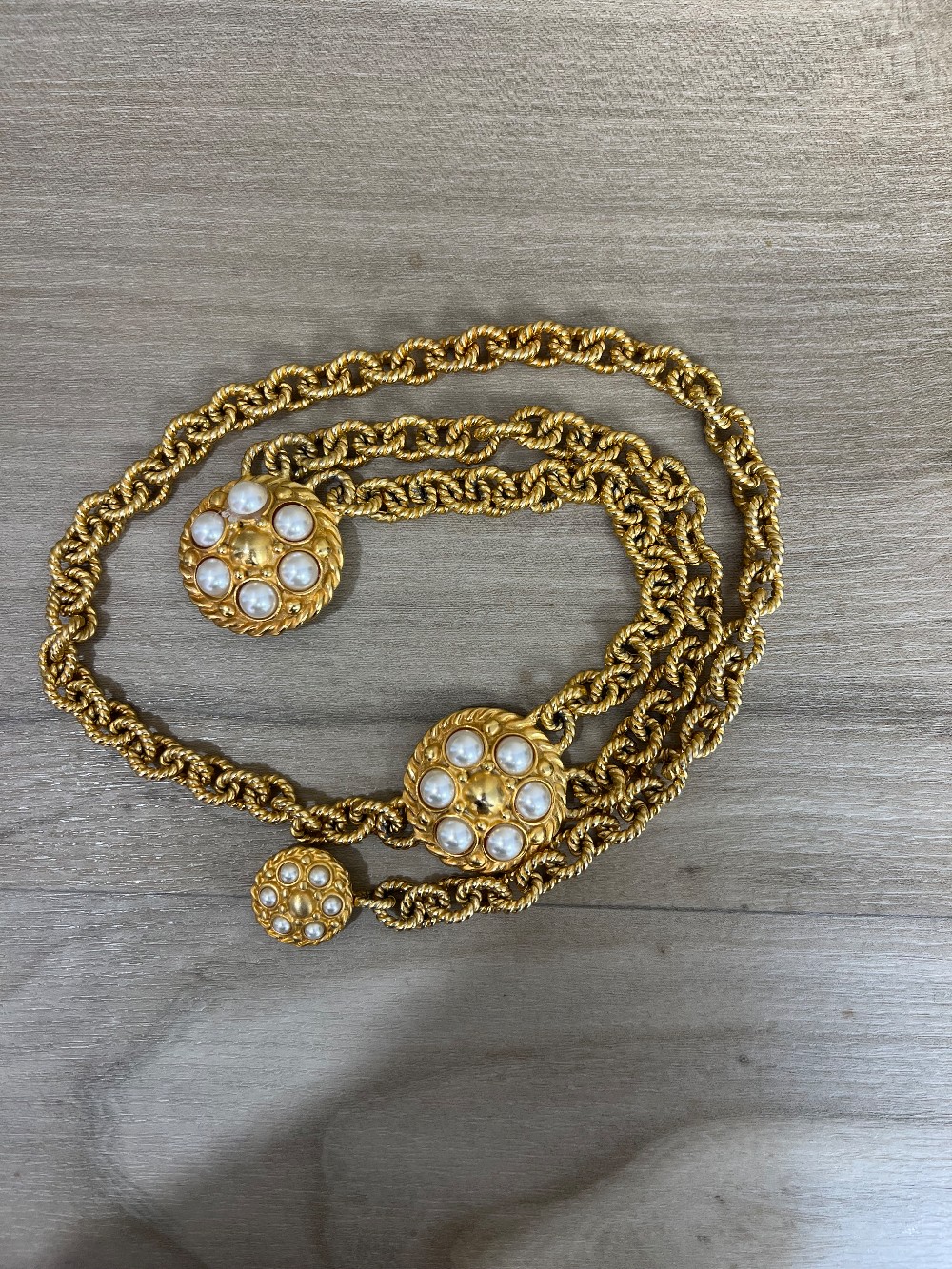 Ceinture or et perle (S/M)