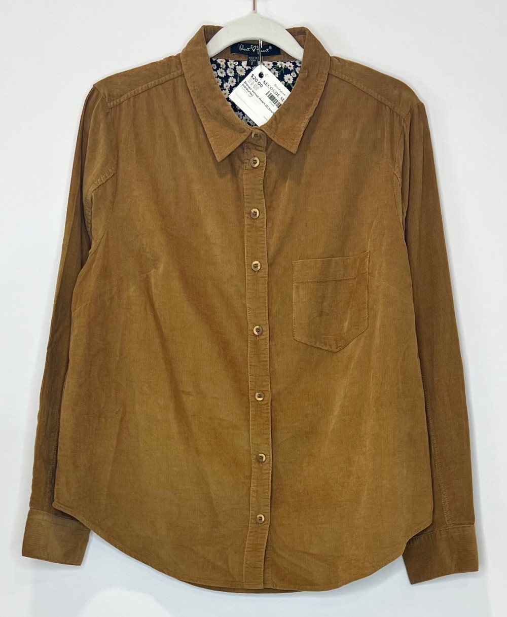 Blouse Velvet Heart (S) brun (corduroy)