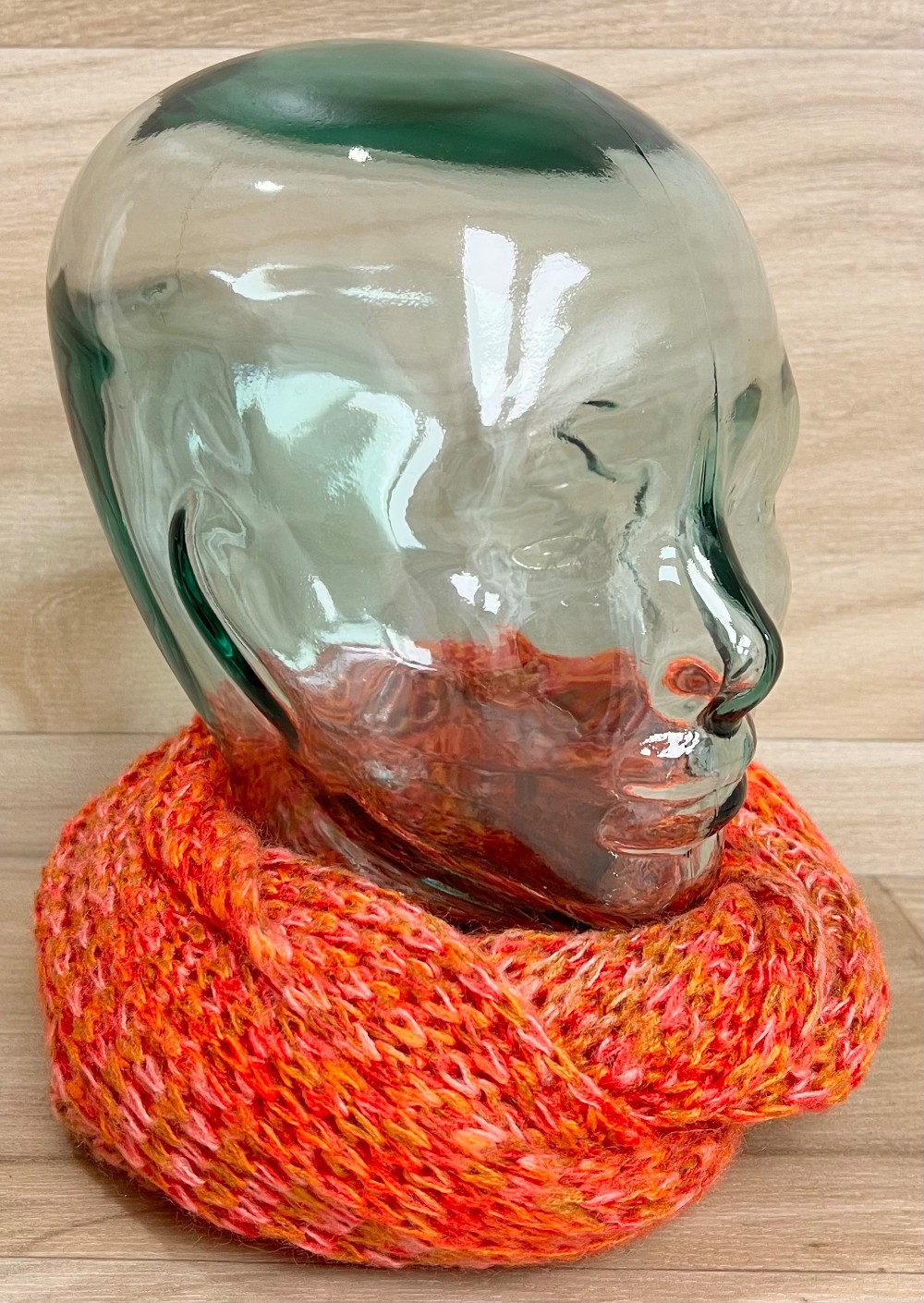 Foulard Sans Marque Orange, Rose, Brun et Rouge