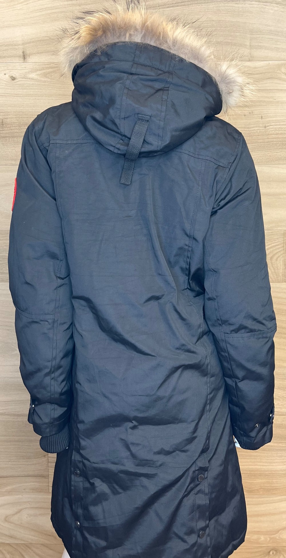 Manteau Canada Goose (M) Noir (Capuche Coyote)