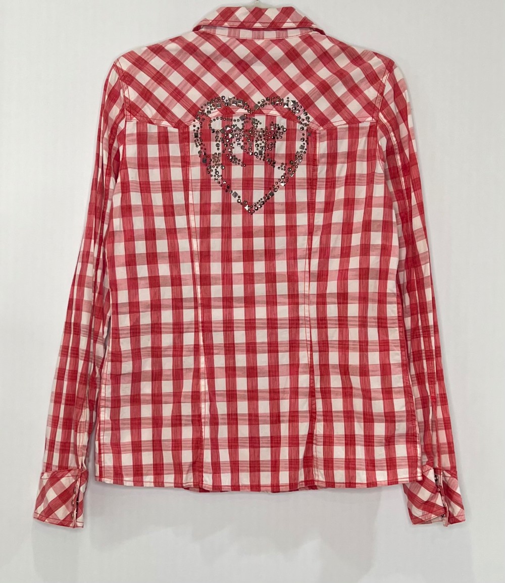 Blouse Parasuco (M) Carreaux rose et blanc