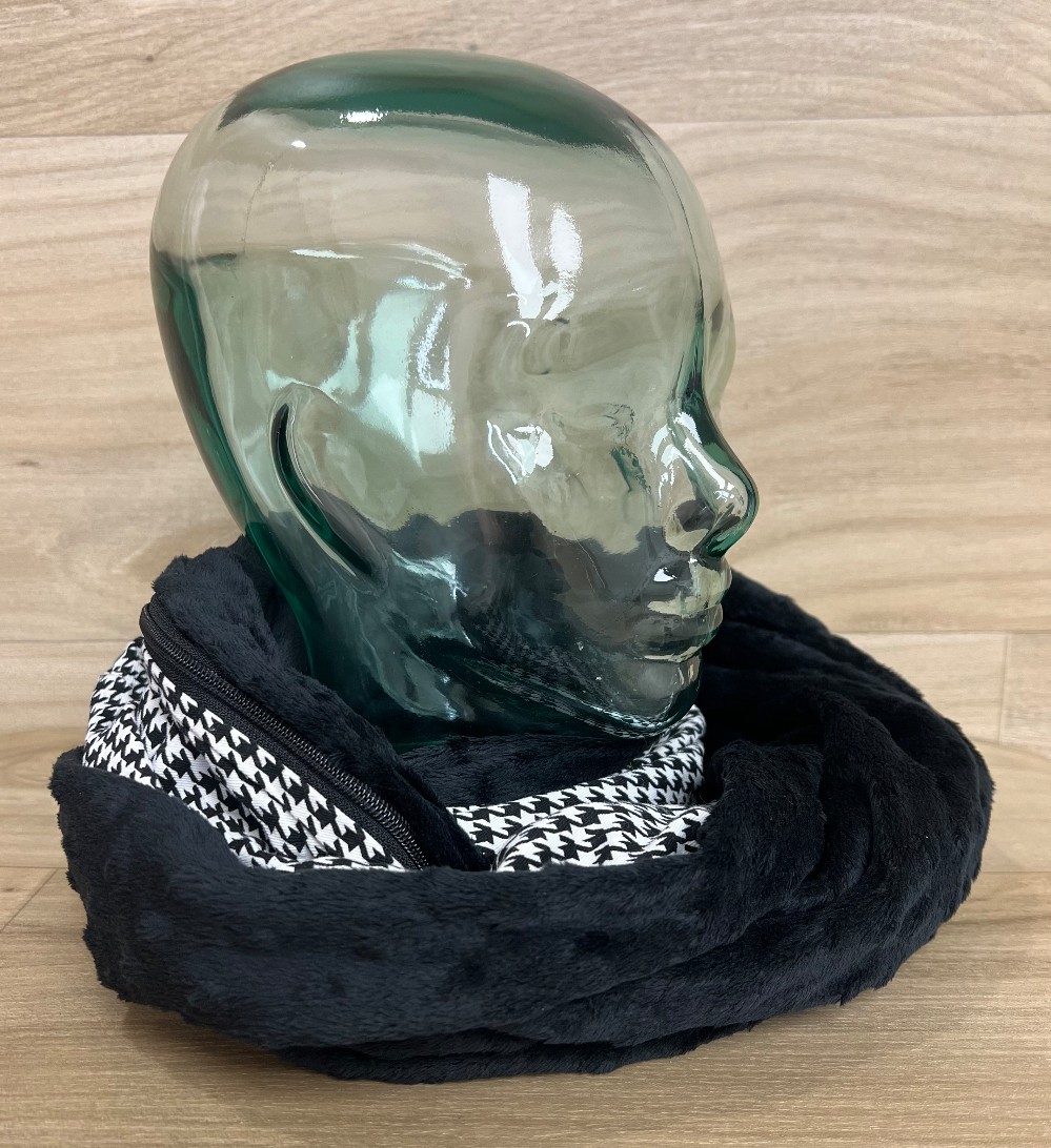 Foulard Les Creations Fol Artists (TU) Noir Pied Poule