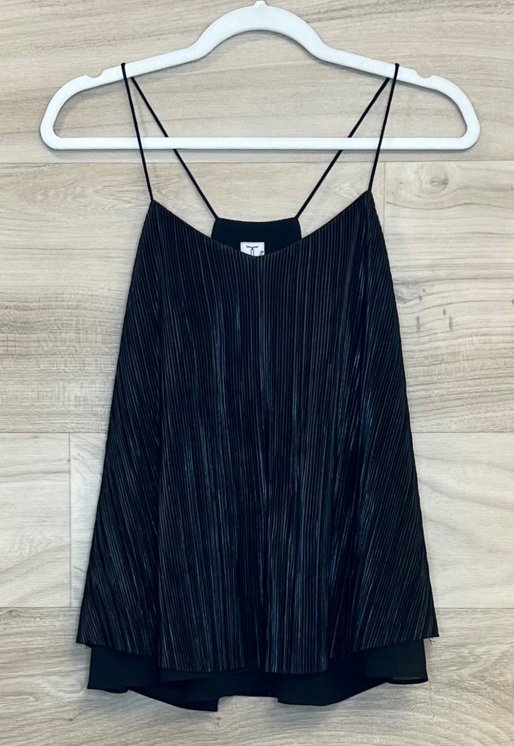 Camisole Tristan (S) noire avec reflets brillants