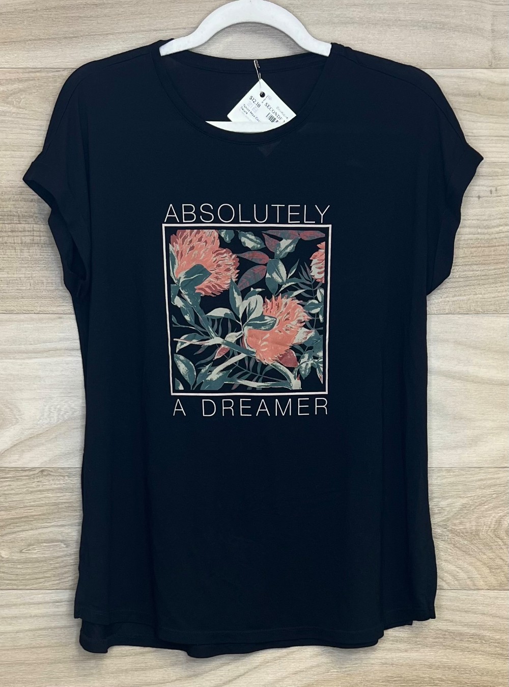 Tshirt Max Cocos (M) noir avec fleurs