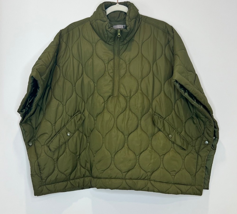 Manteau Finds (XL) vert kaki (style poncho)