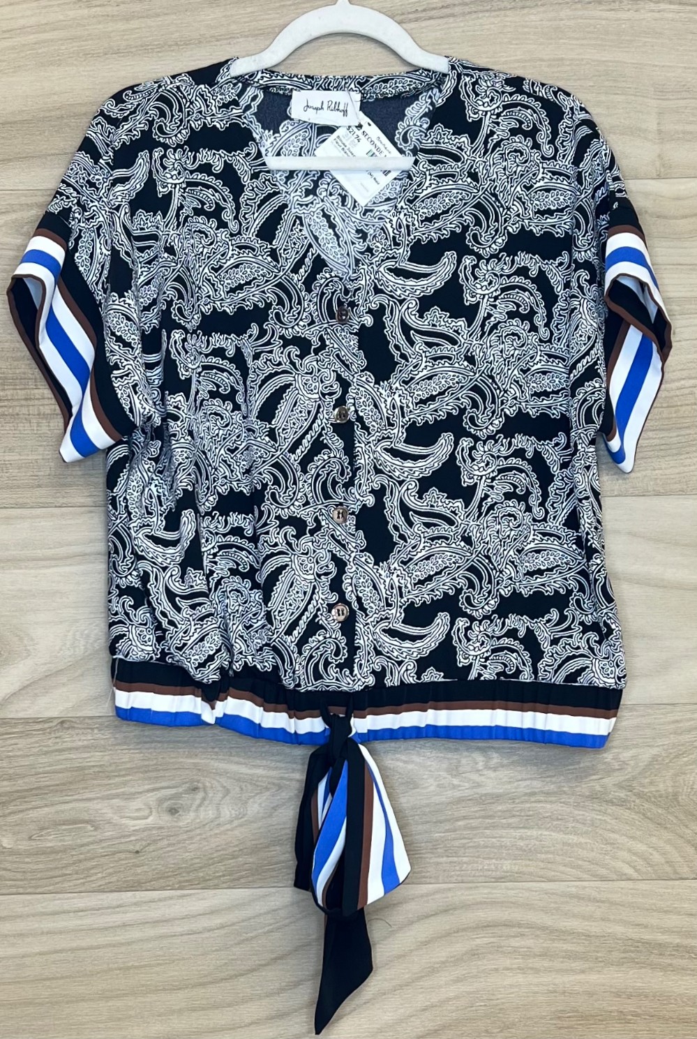 Blouse Joseph Ribkoff (M) Noir Fleur Blanc