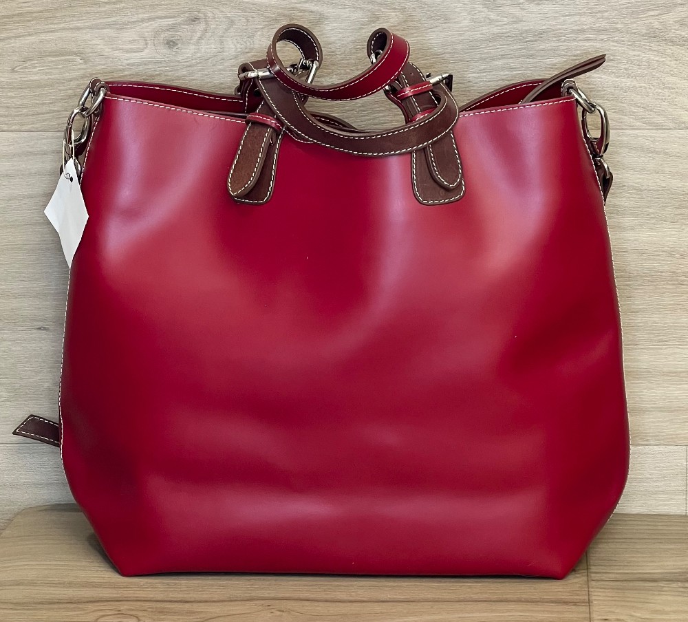 Sac Nardelli Rouge et Brune Cuir Véritable