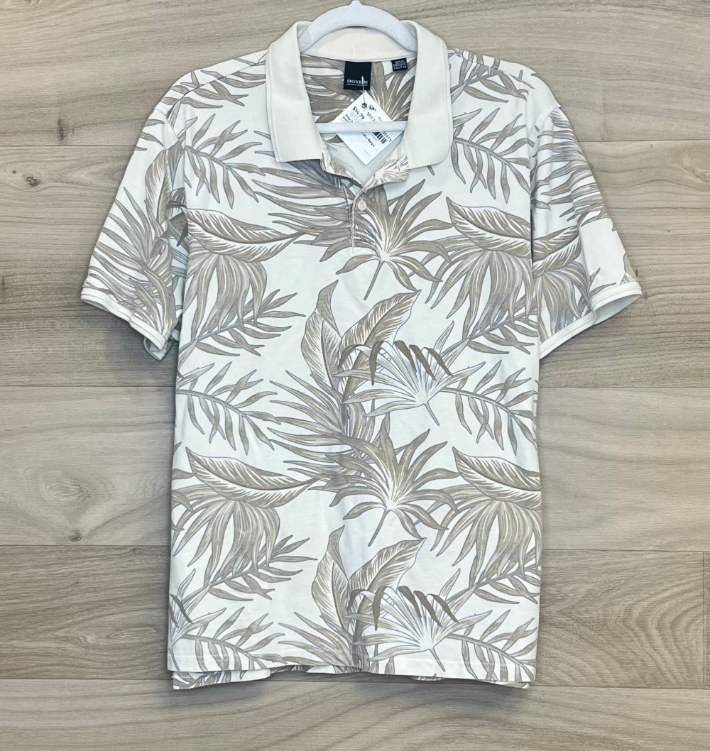 Polo Only & Son (XL) Beige Motif Feuille