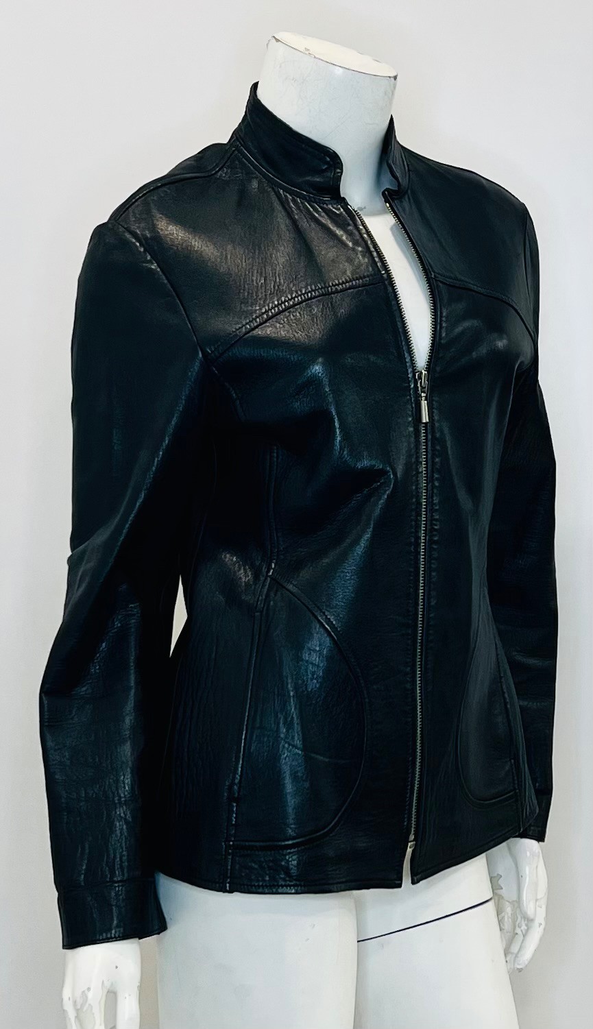 Manteau DANIER (XS) noir (cuir véritable)