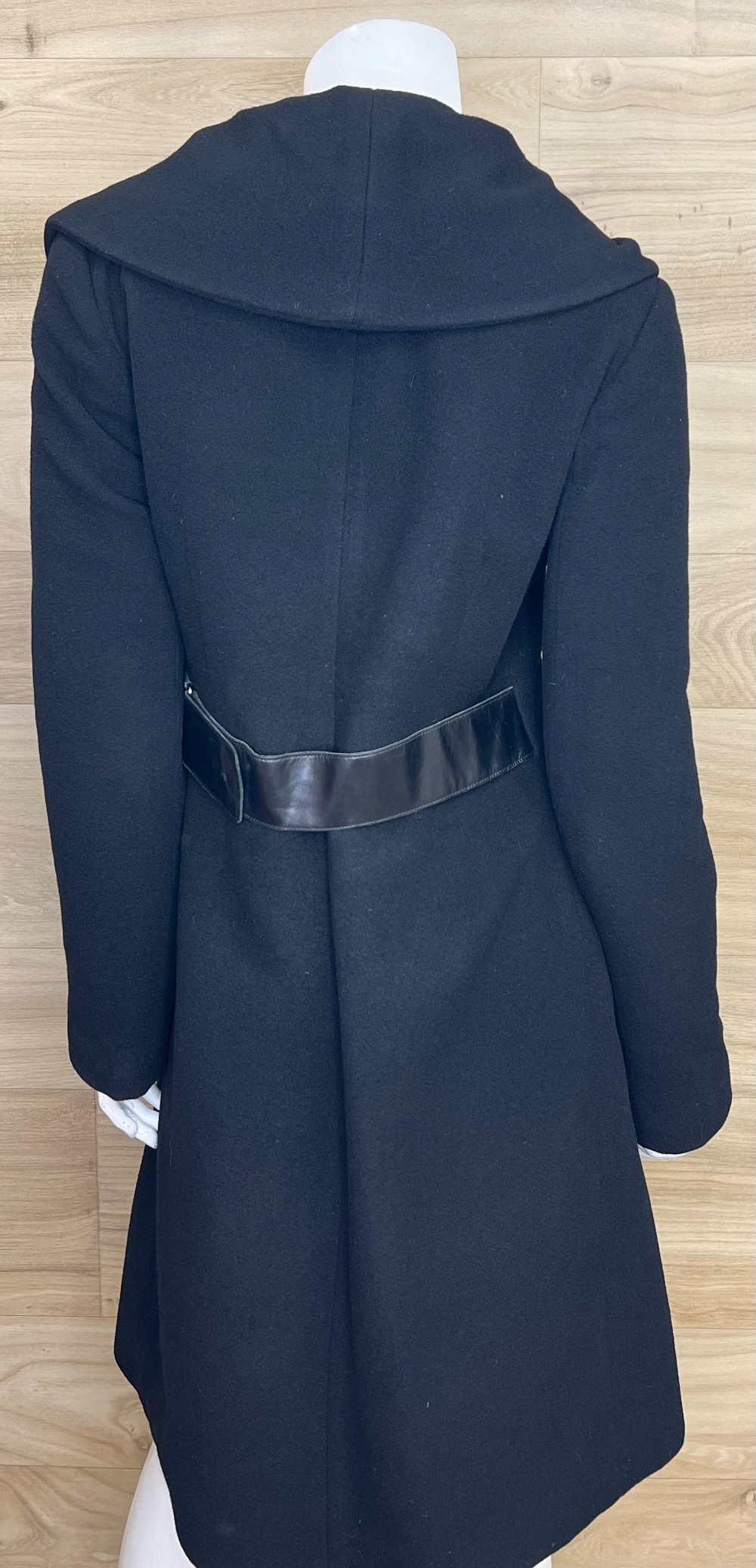 Manteau 2XPose (S) noir (laine et cuir)