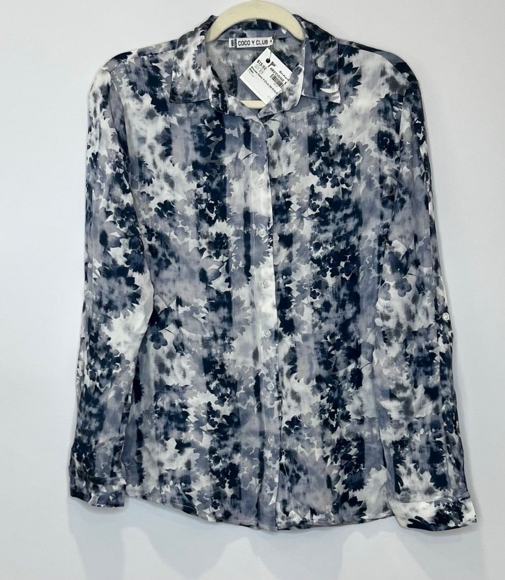 Blouse Coco Y Club (S) Gris Et Bleu