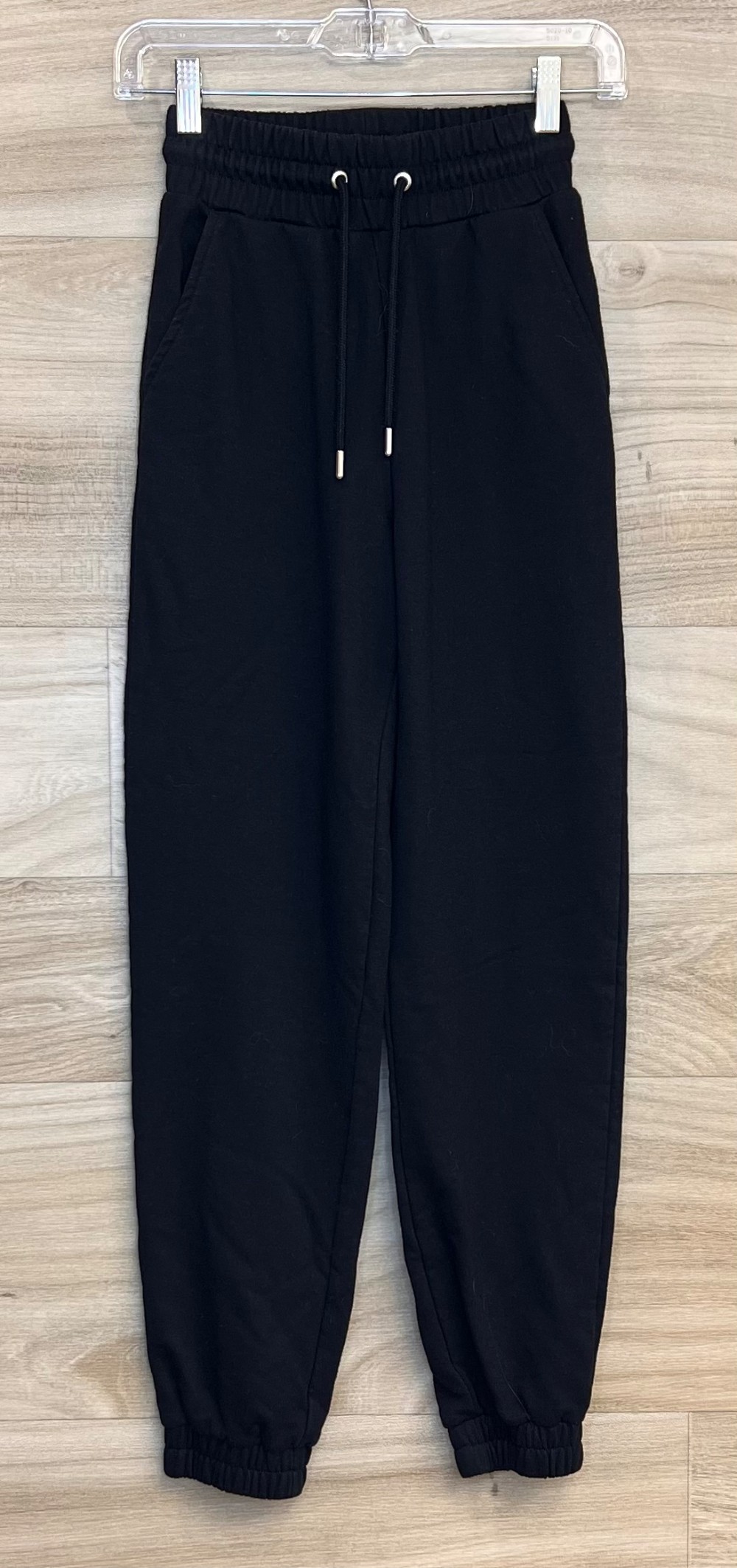 Pantalon Stradivarius (XXS/00) Noir (Molleton)