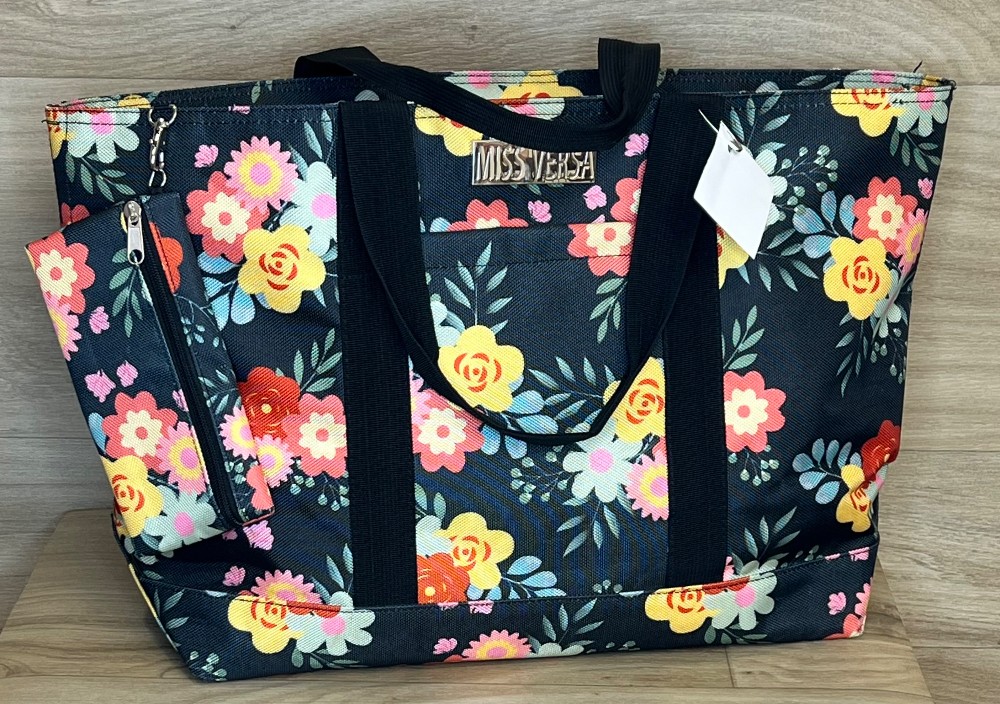 Sac Miss Versa bleu avec fleurs