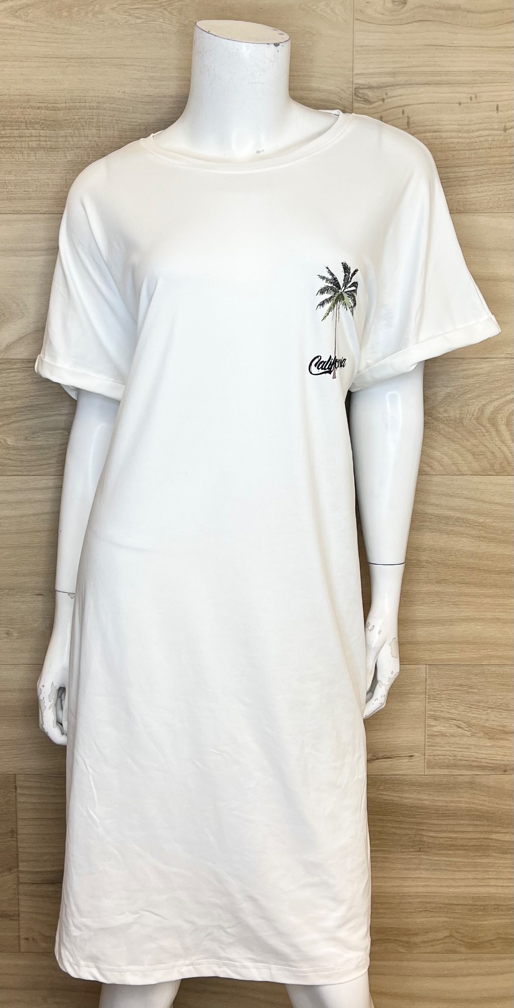 Robe Shein (XL) blanche avec palmiers