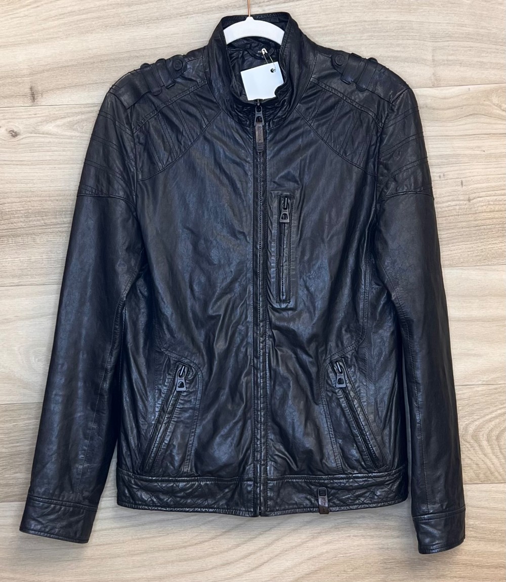 H Manteau Rudsak (S) Noir (Cuir Véritable)