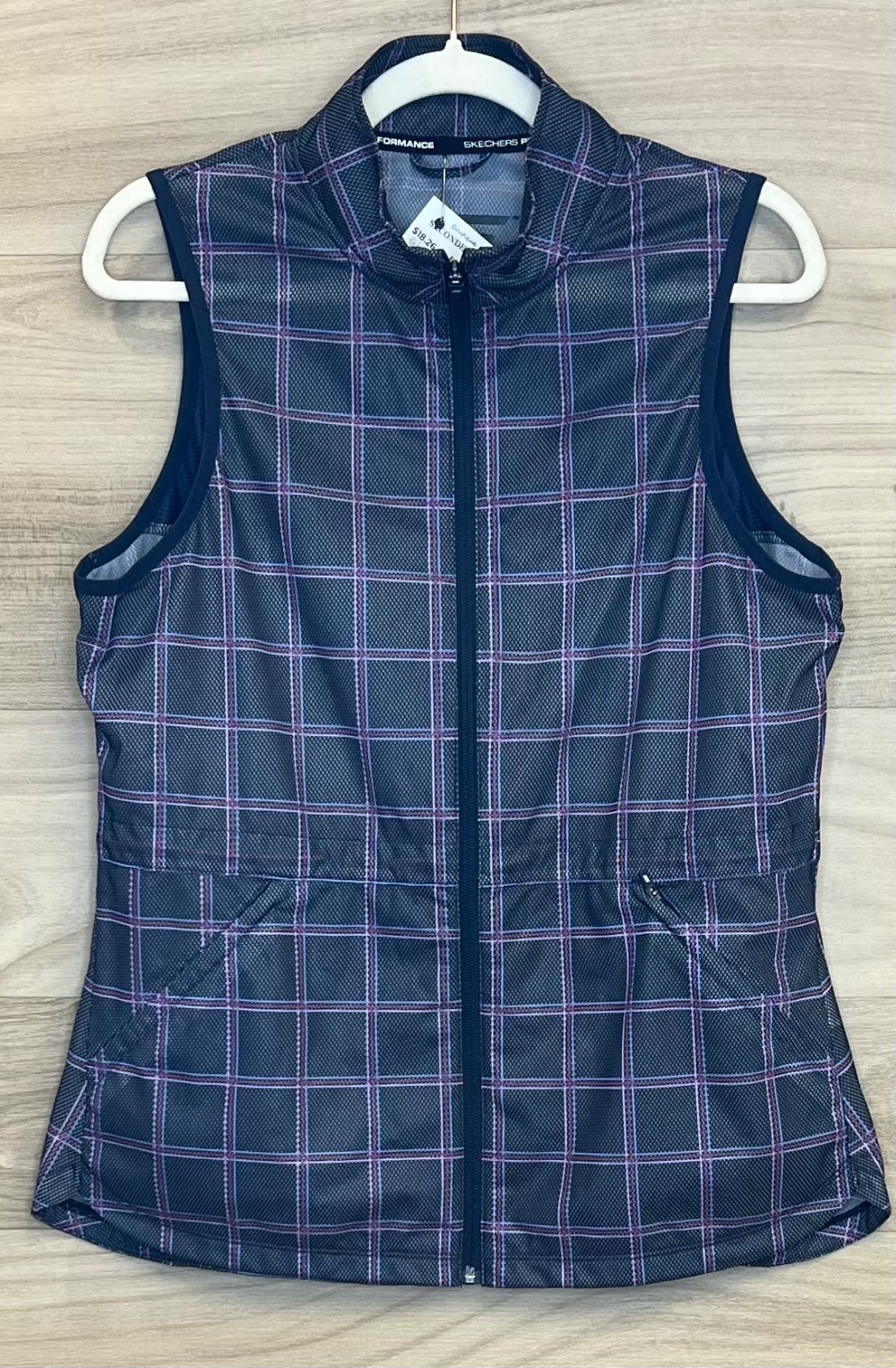 Veste Skechers Perrformance (L) Bleu Carreau Lilas