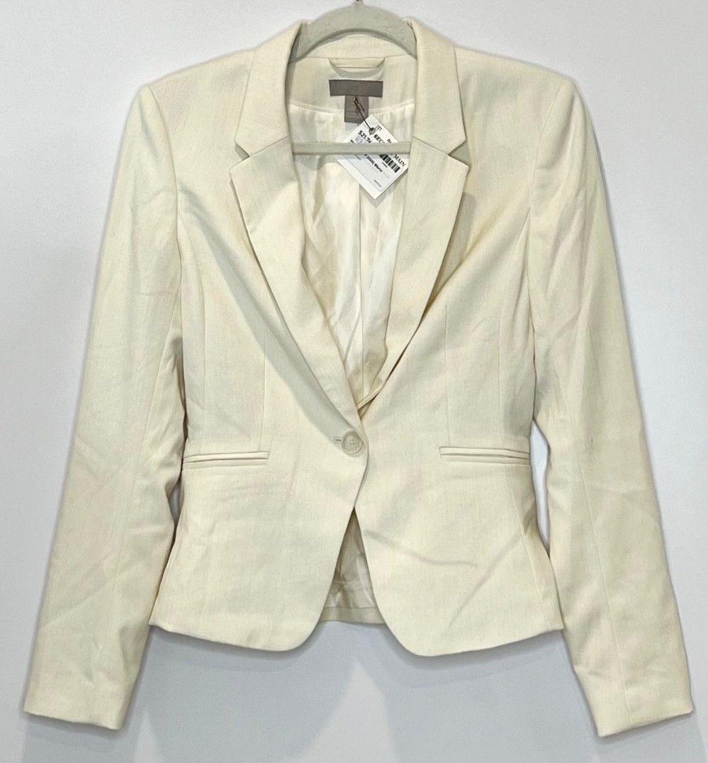 Veston H&M (XXS) Blanc Crème