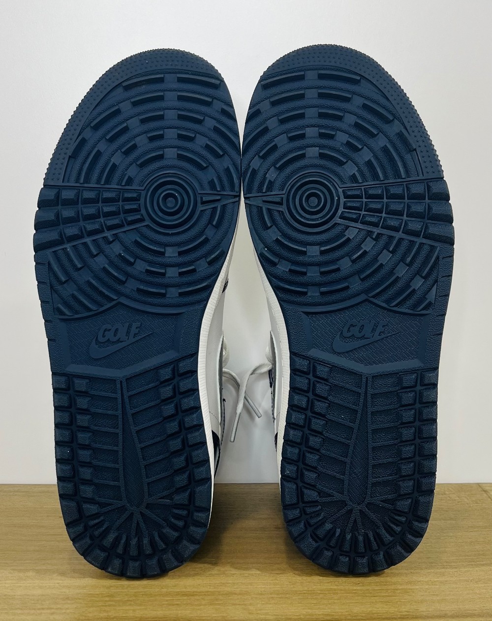 H Espadrilles Nike Air Jordan 1 High Golf (9.5) bleu et blanc