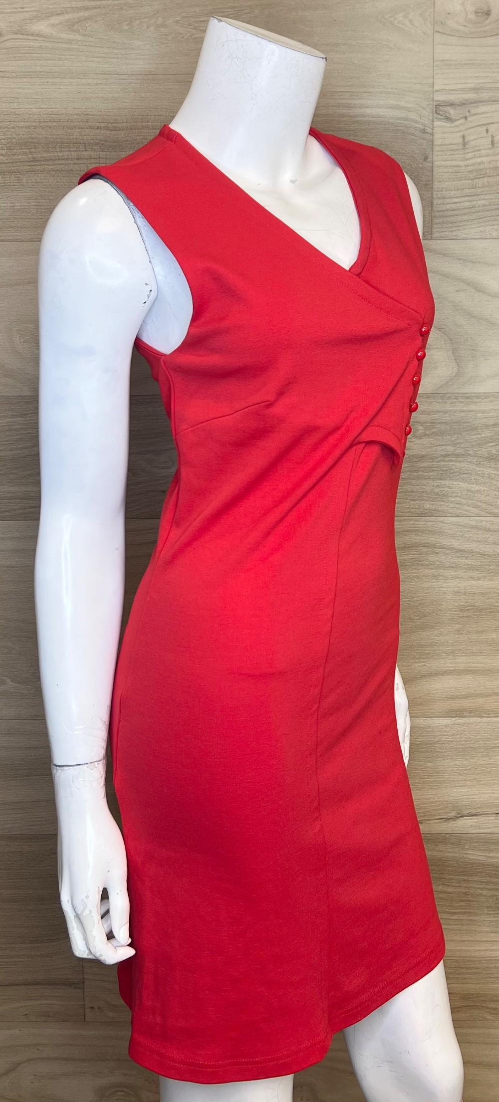 Robe Étiquette Coupée (XS) rouge