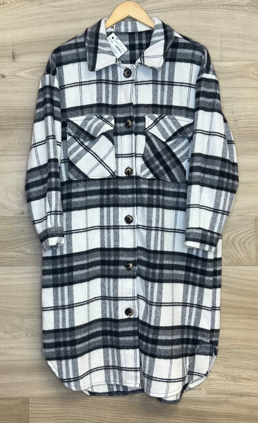 Veste Marque Inconnue Italie (XL) carreaux noir et blanc