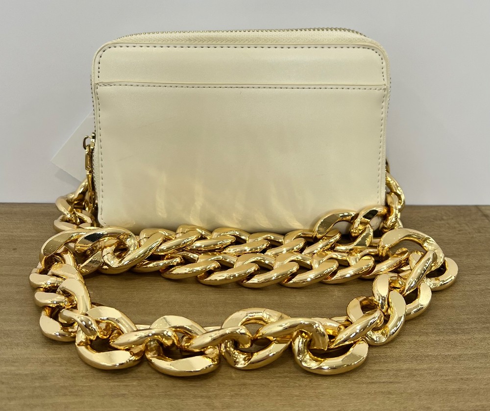 Sac à main Sans Marque beige avec chaîne or