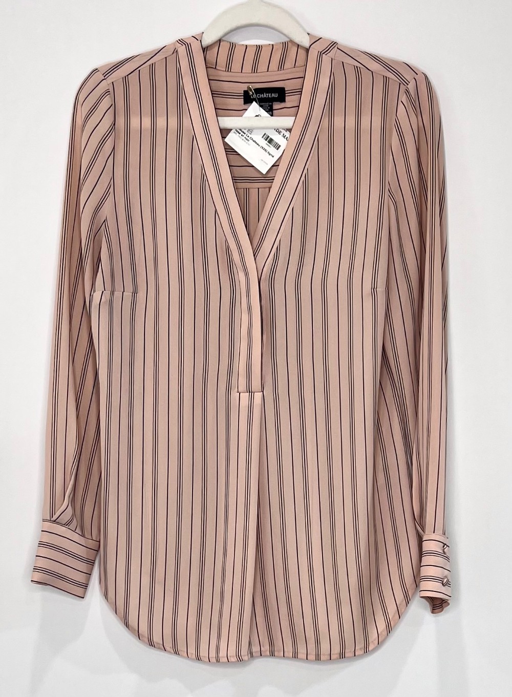 Blouse Le Chateau (XXS) ligné rose et noir