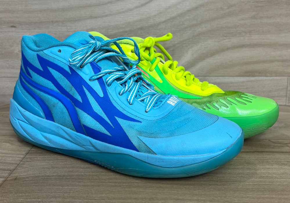 H Espadrilles Puma (11) Vert Bleu