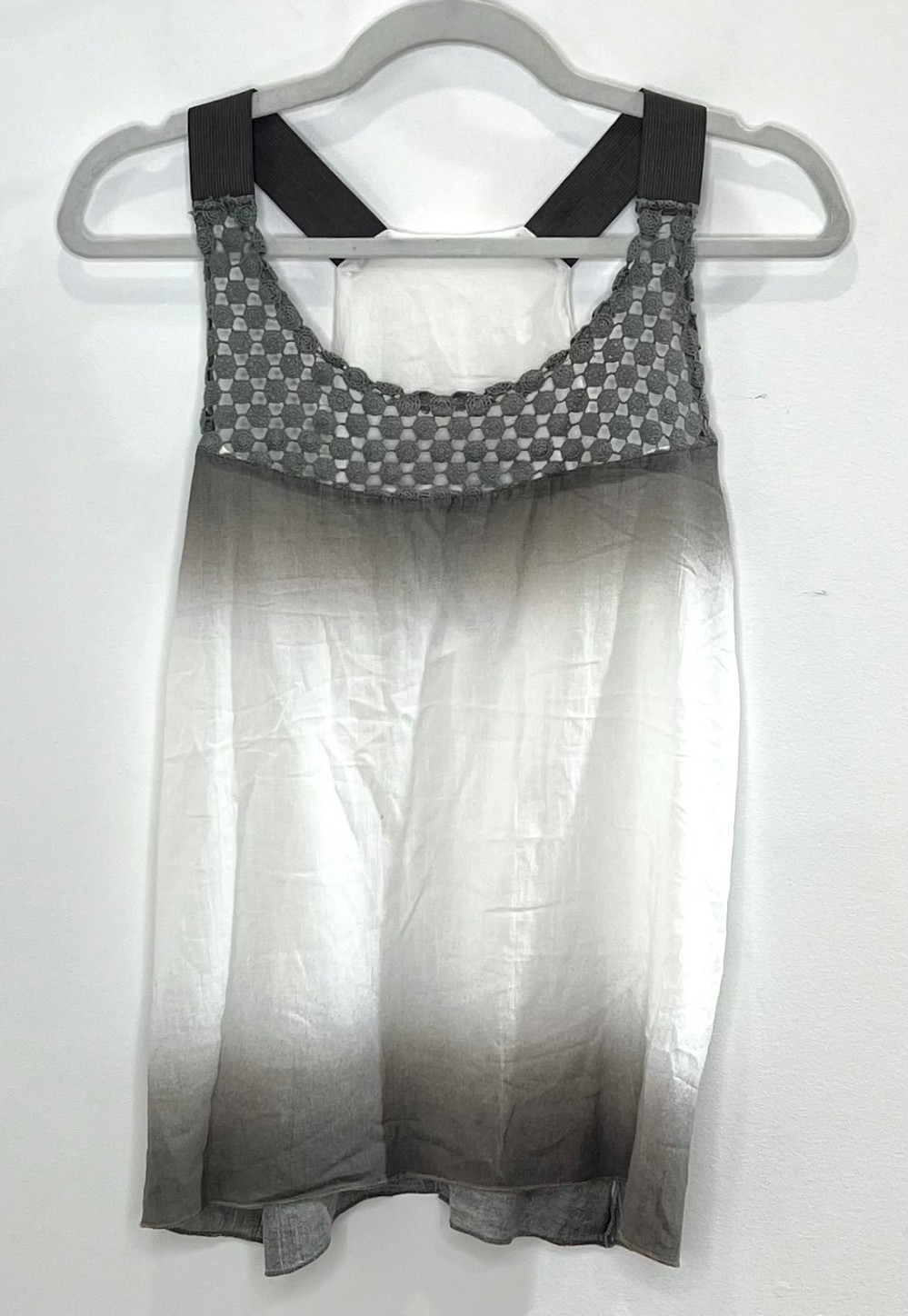 Camisole Sandwich (M) blanche et grise