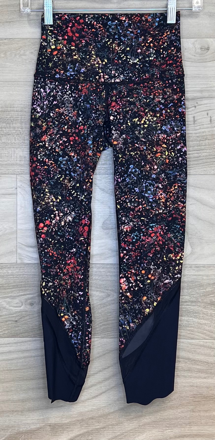 Legging Lululemon (XS) Noir Fleurs Colorées