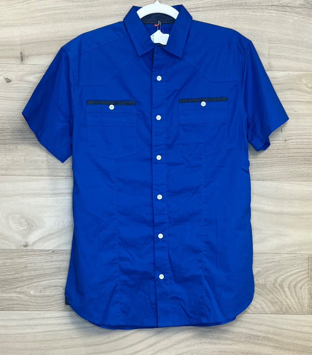 H Chemise Marque Inconnue (S/M) Bleu