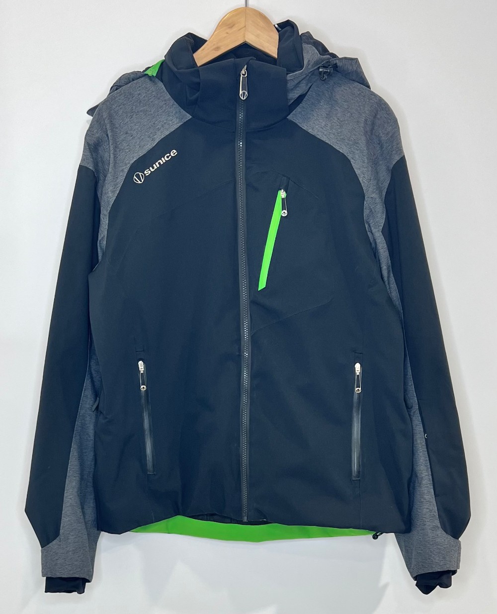 H Manteau SUNICE (S) noir et gris