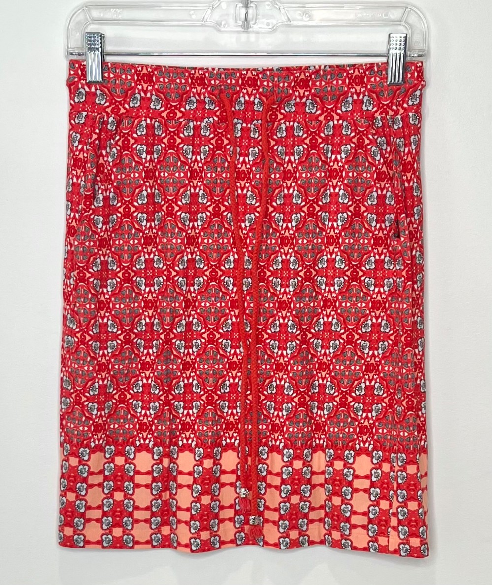 Jupe Esqualo (S) Rouge Corail Motifs