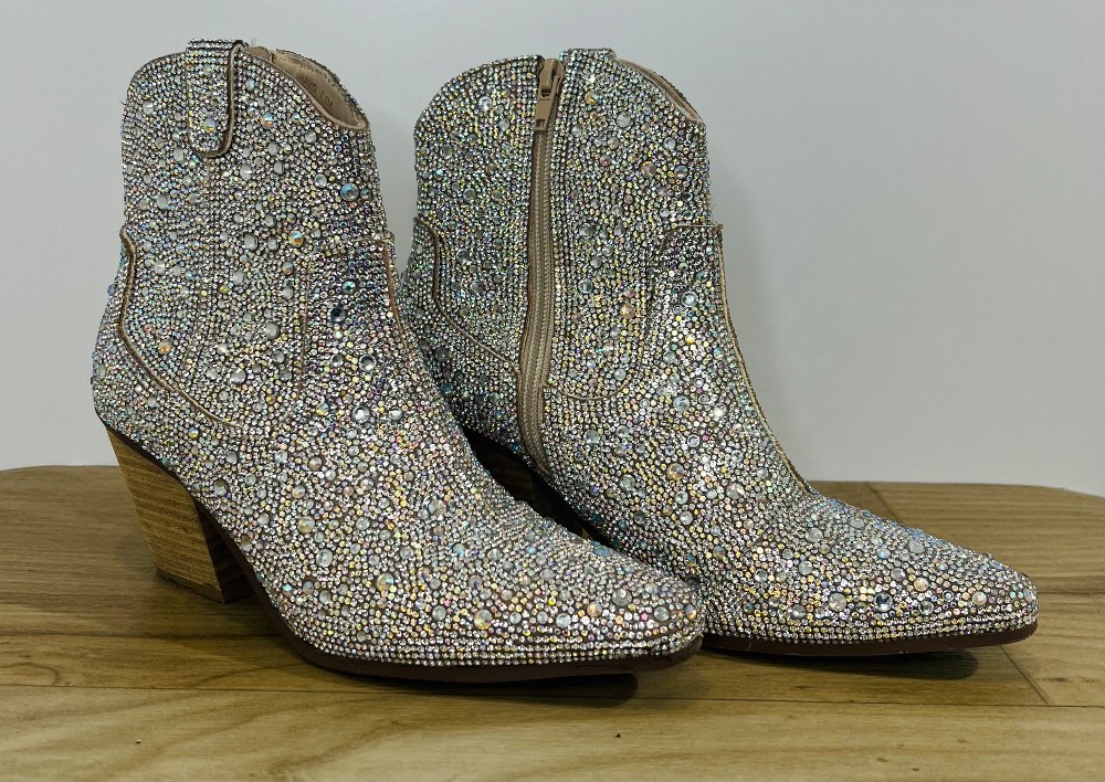 Bottes Cushionaire (7.5) argent à paillettes