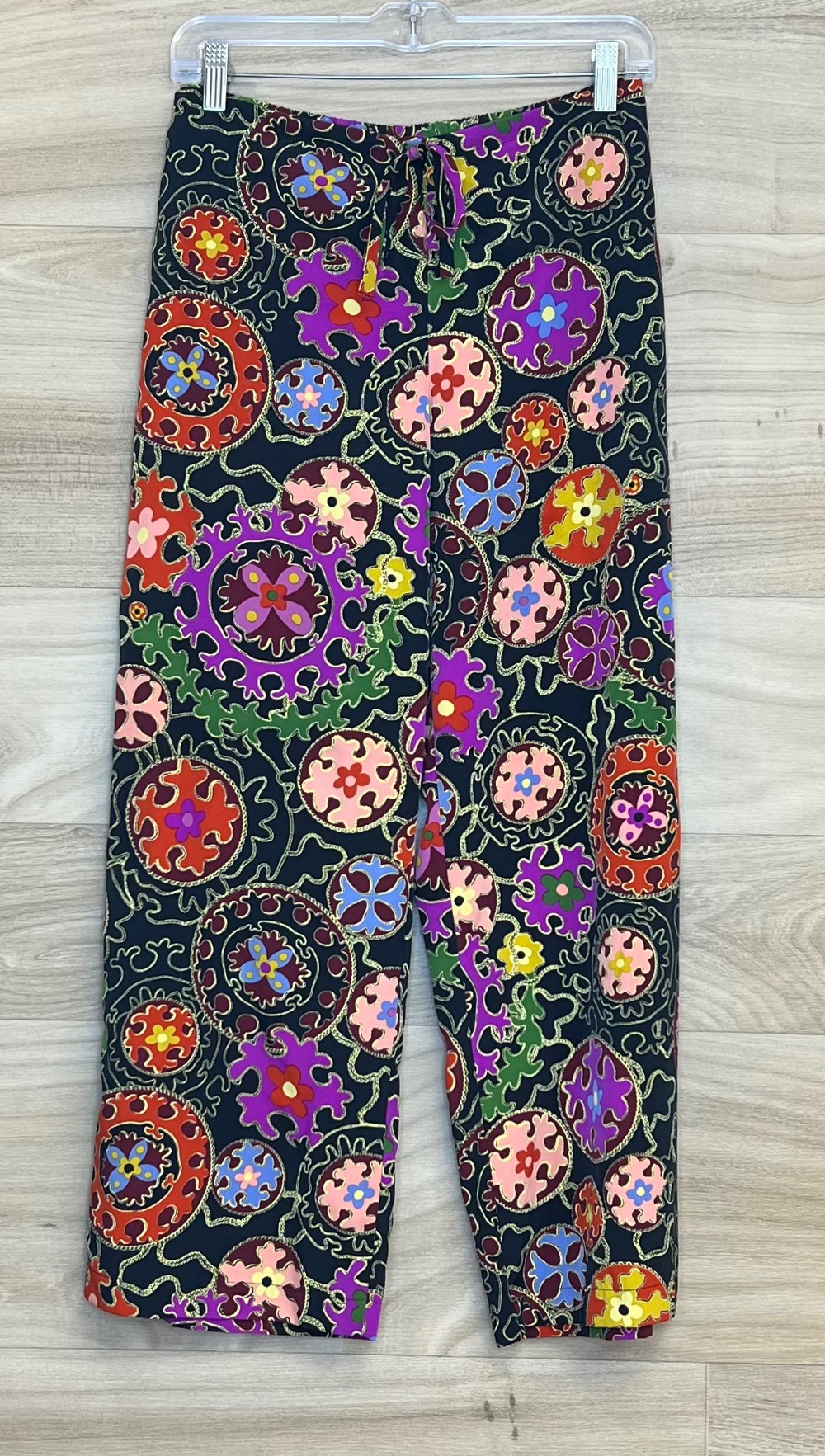 Pyjama Natori (M) Noir Motifs Prune Rose Jaune (3mcx)