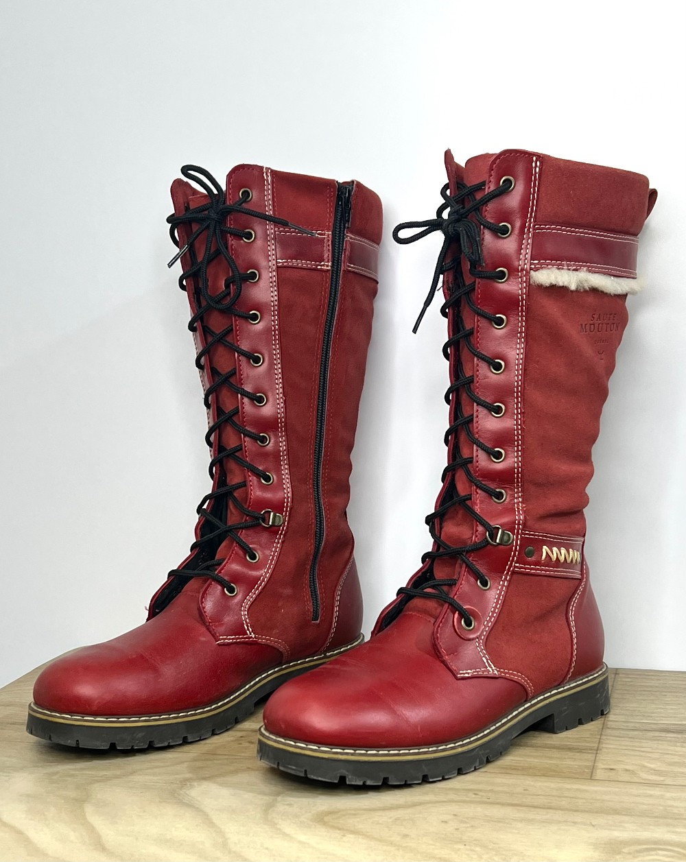 Bottes Saute Mouton (39/9) rouge (avec crampons)