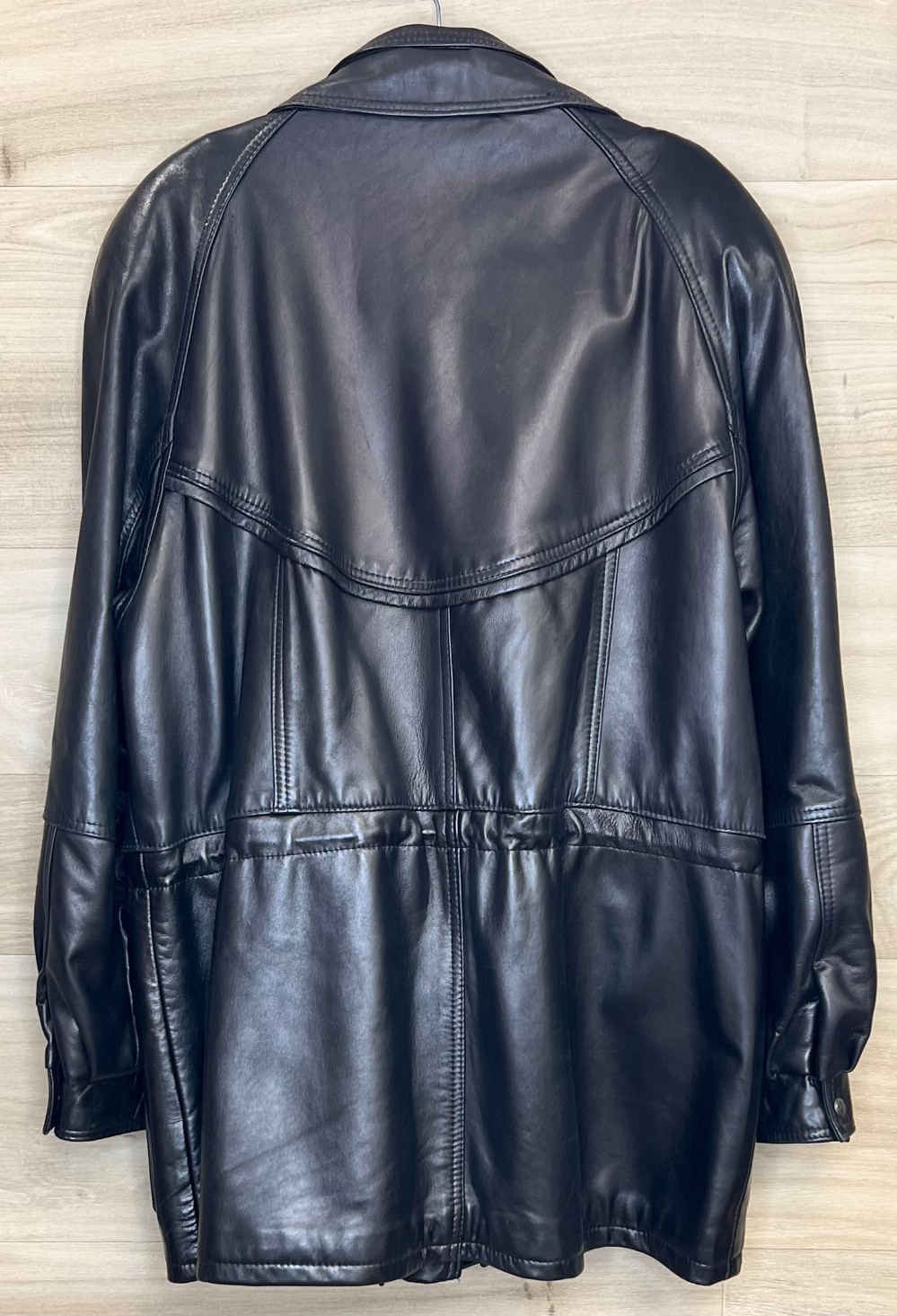 H Manteau Marque inconnue (L) Noir (cuir)